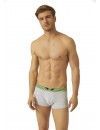 Bóxer Emporio Armani -Pack de 2- (Negro y Gris Melange con Logo Verde Lima)