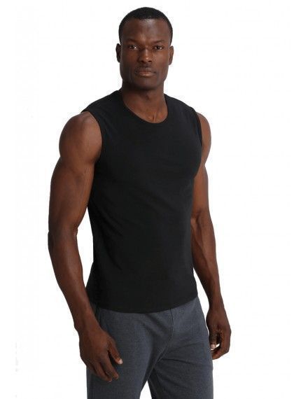 Camiseta Interior Calvin Klein Cuello Redondo Sin Mangas -Pack de 2- (Negra)