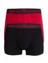 Bóxer Emporio Armani Endurance -Pack de 2- (Negro y Rojo)