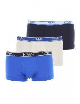 Bóxer Emporio Armani -3 Pack- (Azul, Blanco y Marino)