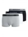 Bóxer Emporio Armani Básico -Pack de 3- (Blanco, Negro y Gris)