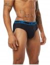Slip Emporio Armani Stretch Cotton -Pack de 3- (Negro, Azul y Negro)