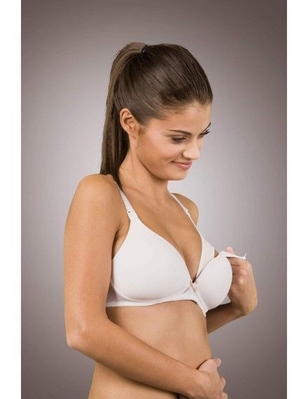 Sujetador Lactancia Selene Sin Aros y Copa de Relleno Alba C (Negro y Tierra)