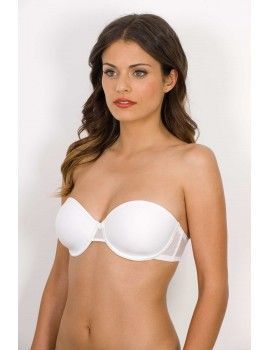 Sujetador Selene Yolanda B Sin Tirantes Con Aros y Copa de Relleno (Negro y Tierra)