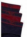 Slip Emporio Armani Stretch Cotton -3 Pack- (Marino y Granate)