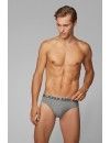 Slip Hugo Boss Cotton Stretch Básico -Pack de 3- (Blanco, Negro y Gris)