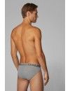 Slip Hugo Boss Cotton Stretch Básico -Pack de 3- (Blanco, Negro y Gris)