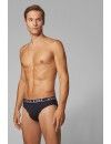 Slip Hugo Boss Cotton Stretch Básico -Pack de 3- (Blanco, Negro y Gris)