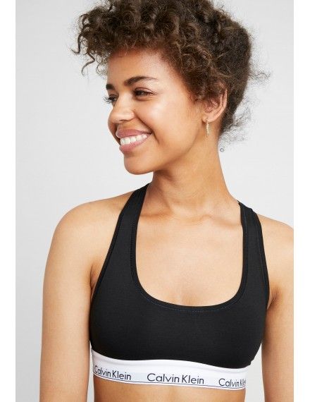 Top Bralette Calvin Klein Básico Modern Cotton (Negro)