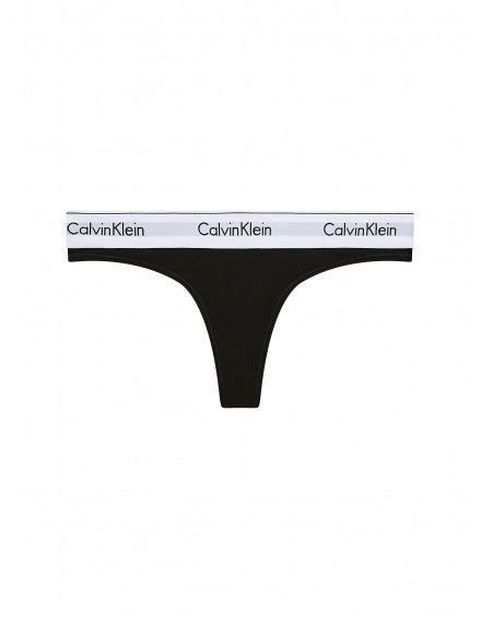 Tanga Calvin Klein Básico Modern Cotton (Negro)