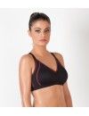 Sujetador Deportivo Selene Sin Aros y Apertura Delantera Nora B (Negro)