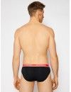 Slip Emporio Armani Stretch Cotton -3 Pack- (Negro Cinturilla Multicolor)