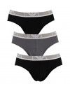 Slip Emporio Armani Stretch Cotton -3 Pack- (Negro, Gris y Negro)