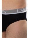 Slip Emporio Armani Stretch Cotton -3 Pack- (Negro, Gris y Negro)
