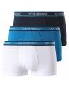Bóxer Emporio Armani -3 Pack- Stretch Cotton (Marino, Blanco y Azul)