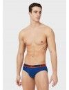 Slip Emporio Armani -3 Pack- (Naranja, Marino y Azul)