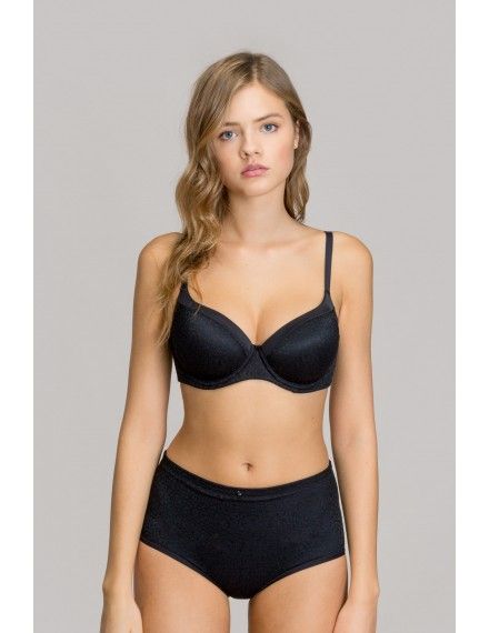 Sujetador de Capacidad Gisela con Relleno (Negro y Piel)