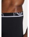 Bóxer Emporio Armani -3 Pack- Stretch Cotton (Negro con Logo Multicolor)