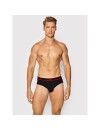 Slip Emporio Armani -3 Pack- Stretch Cotton (Negro Logo Rojo, Blanco y Amarillo)