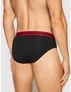 Slip Emporio Armani -3 Pack- Sostenible (Negro y Rojo Logo Fantasía)