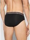 Slip Emporio Armani -3 Pack- Sostenible (Negro Logo Fantasía)