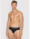 Slip Emporio Armani -3 Pack- Sostenible (Negro Logo Fantasía)