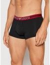Bóxer Emporio Armani -3 Pack- Sostenible (Negro y Rojo Logo Fantasía)