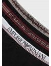 Bóxer Emporio Armani -3 Pack- Sostenible (Negro Logo Fantasía)