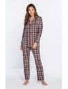 Pijama de mujer Guasch de viyela a cuadros con botones (rojo)