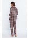 Pijama de mujer Guasch de viyela a cuadros con botones (rojo)