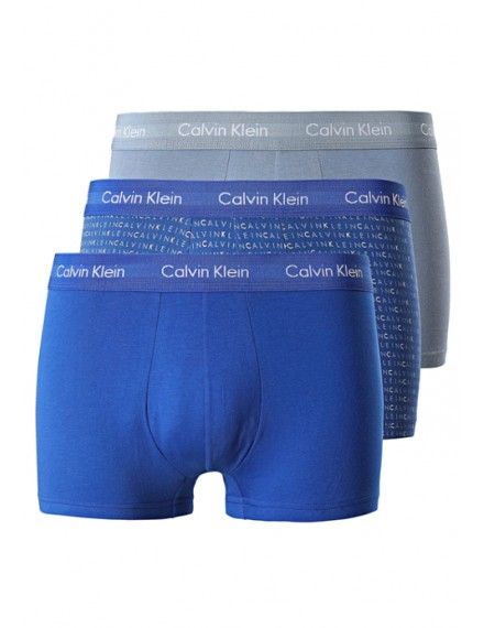 Bóxer Calvin Klein -3 Pack- Cotton Stretch (Azul, Cobalto y Fantasía)