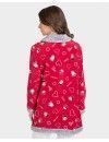 Bata de mujer Massana Tejido Peluche con Botones (Rojo)