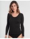 Camiseta interior de mujer básica de algodón Princesa de manga larga