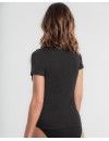 Camiseta interior de mujer básica de algodón Princesa de manga corta