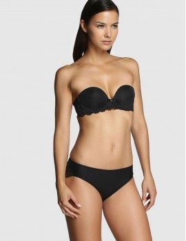 Braga Janira Brislip Greta com renda floral (preto)