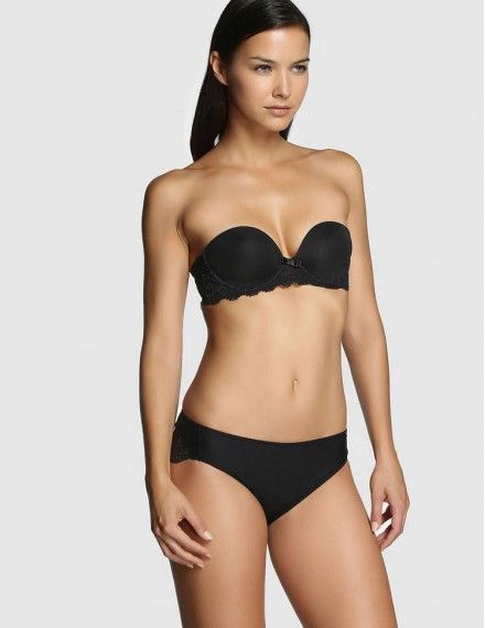 Braga Janira Brislip Greta con encaje floral (negro)