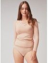 Camiseta interior de mujer  Gisela Thermal EKO manga larga y cuello de pico