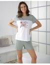 Pijama de mujer Massana manga corta (Kaki)