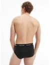 Slip Calvin Klein -3 Pack- Cotton Stretch (Negro Cinturilla Negra, Celeste y Marfil)