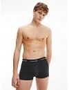 Bóxer Calvin Klein -3 Pack- Stretch Cotton (Negro, Celeste y Marfil)
