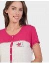 Camisón Massana Manga Corta y Tapeta (Frambuesa)
