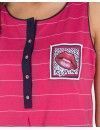 Camisón Massana sin Mangas con Tapeta (Frambuesa)