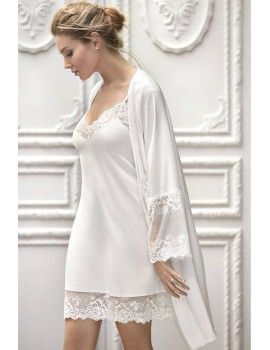 Kimono Janira Charm Greta Manga Longa (Marfim)