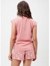 Pijama corto de mujer Gisela Estampado Snoopy (Rosa)