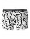 Bóxer Calvin Klein CK ONE Cotton Stretch (Blanco Fantasía con Cinturilla Negra)