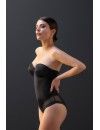 Body Selene Miranda Sin Tirantes con Aros y Relleno (Negro y Tierra)
