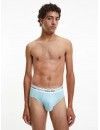 Slip Calvin Klein -3 Pack- Modern Cotton Stretch (Gris, Celeste y Cobalto)