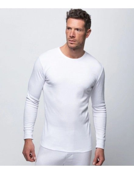 Camiseta interior térmica Abanderado 100% Algodón manga larga (blanca)