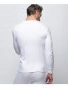 Camiseta interior térmica Abanderado 100% Algodón Cuello V manga larga (blanca)