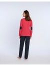 Pijama de Mujer Guasch de Tejido de Punto y Viyela (Rojo)
